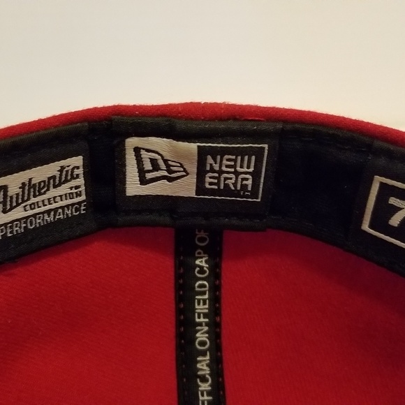 DC Authentic on field red baseball cap new era - Picture 6 of 7